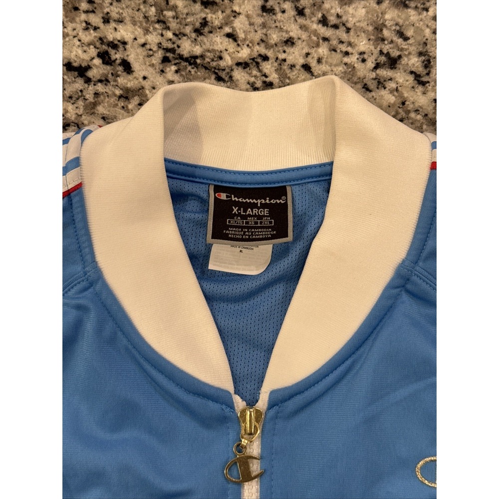 Champion Girl's Light Blue‎ Track Jacket Full Zip Size Extra Large #798 - Picture 6 of 10